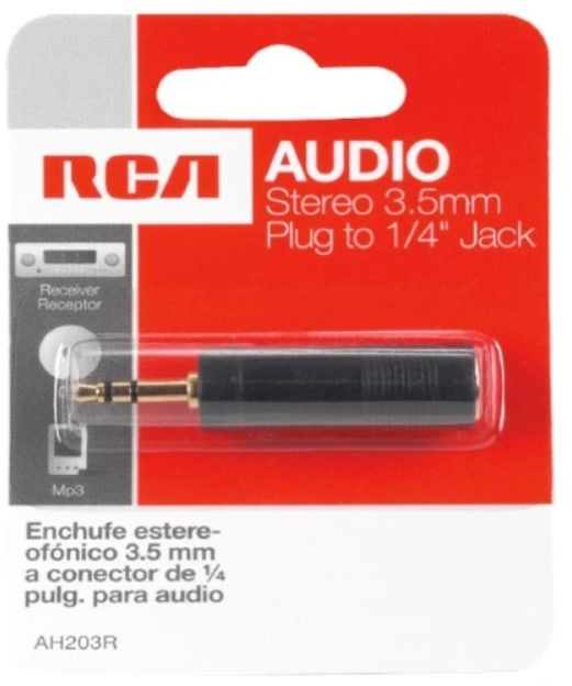 RCA Audio Stereo 3.5 mm Plug to 1/4" Jack-0
