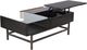 Magnussen Home® Fulton Smoke Glass Lift Top Cocktail Table with Smoke Anthracite Base-0