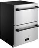 Thor Kitchen® Gordon Ramsay 24" 5.4 Cu. Ft. Stainless Steel Outdoor Under-Counter Refrigerator with Black Handle-2