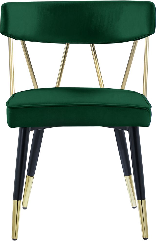 Meridian Furniture Rheingold Green Velvet Dining Chair-1