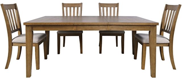 Jofran Inc. Brentwood 5-Piece Cascade Oak Extension Dining Table Set-1
