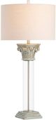 Crestview Collection Elise Transparent/Verdigris Table Lamp-1