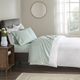Olliix by Beautyrest Seafoam Queen 400 Thread Count Wrinkle Resistant Cotton Sateen Sheet Set-5
