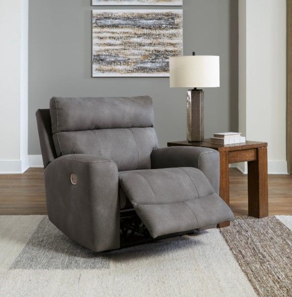 Signature Design by Ashley® Next-Gen DuraPella Slate Power Recliner with Adjustable Headrest-3