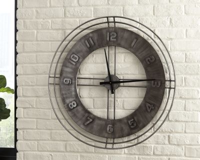 Signature Design by Ashley® Ana Sofia Antique Gray Wall Clock-1
