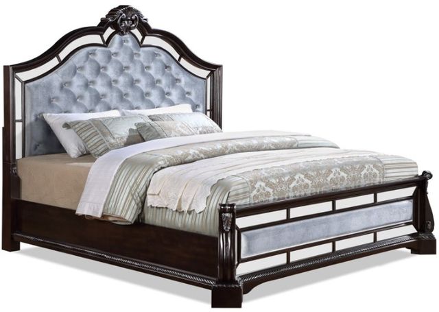 Crown Mark Bankston Dark Brown/Gray Bed-0