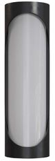 Currey & Company Swale Black/White Glass/Metal Small Outdoor Wall Sconce-0