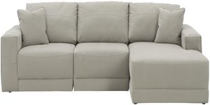 Benchcraft® Next-Gen Gaucho 3-Piece Gray Right Arm Facing Sectional and Chaise Front view of the Benchcraft® Next-Gen Gaucho 3-Piece Gray Right Arm Facing Sectional and Chaise