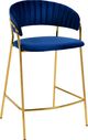 TOV Furniture Padma Set of 2 Navy Vegan Leather Counter Stools-3