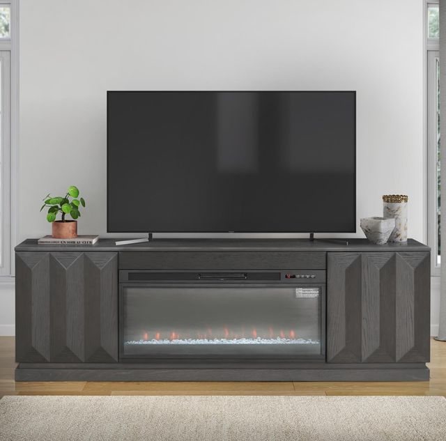 Legends Home Axiom Black 84" Fireplace Console-1