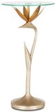 Currey & Company Paradiso Glass Top Accent Table with Gold Leaf Base-1