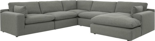 Benchcraft® Elyza 5-Piece Smoke Right-Arm Facing Sectional and Chaise-0