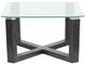 Magnussen Home® Wexler Black Truffle Cocktail Table with Clear Glass Top-3