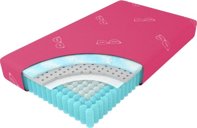 Rize Home 7.5" Hybrid Firm Smooth Top Full Youth Pink Mattress in a Box-2