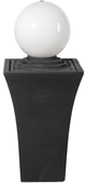 A & B Home Black/White Curved Ball Fountain-1