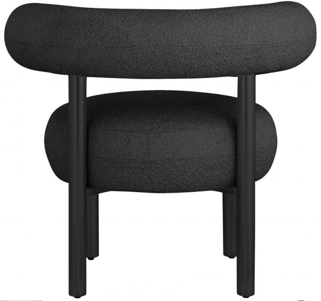 Meridian Furniture Bordeaux Black/Matte Black Boucle Fabric Accent Chair-2