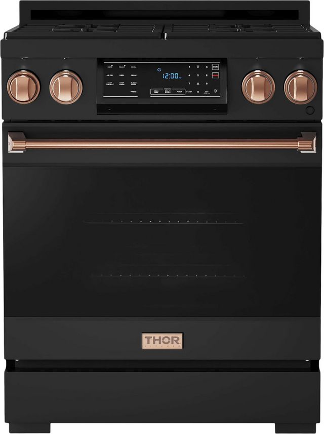Thor Kitchen® Gordon Ramsay Series 30" Matte Black Freestanding Gas Range
