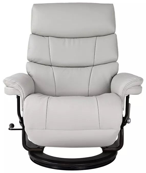BenchMaster Cheer Light Gray Manual Flip-Up Footrest Recliner-1