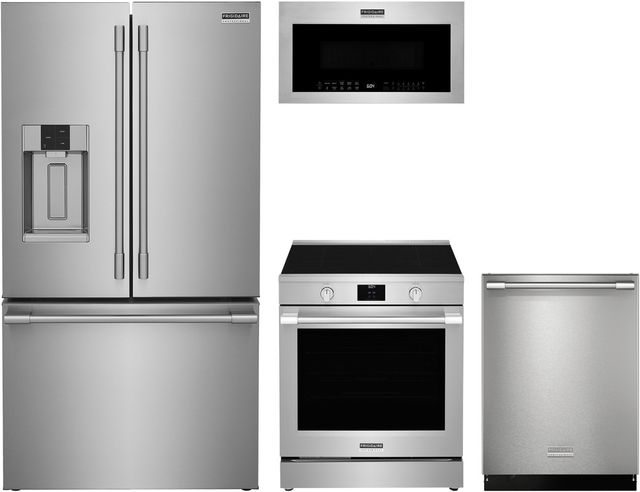 Frigidaire Professional® 4 Piece Smudge-Proof™ Stainless Steel Induction Kitchen Package-0