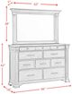 Elements International Kings Court 2-Piece Black Dresser and Mirror Set-3