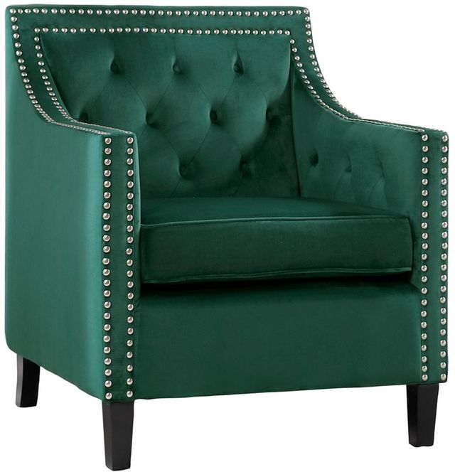Mazin Furniture Grazioso Forest Green Upholstered Accent Chair-0