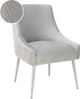 TOV Furniture Beatrix Pleated Light Grey Side Chair-3
