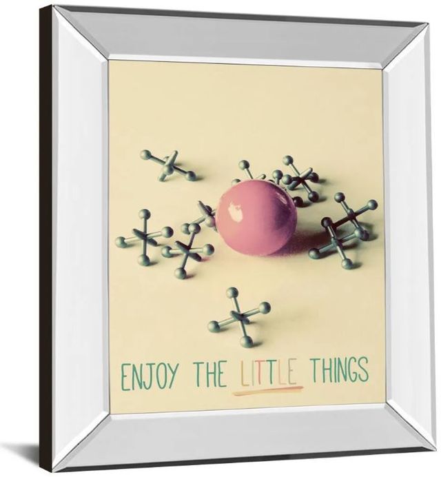 Classy Art Enjoy the Little Things by Gail Peck Mirror Framed Wall Art-1