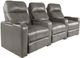 RowOne Prestige Home Entertainment Seating Gray 3-Chair Straight Row-0