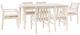 Linon Svana 7-Piece Natural Fabric/Wood Outdoor Dining Set-0