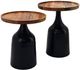 A & B Home 2-Piece Black/Brown End Table Set-0