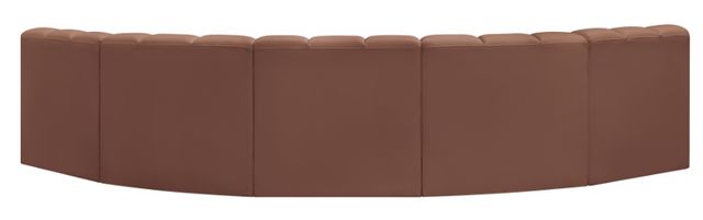 Meridian Furniture Arc 5-Piece Cognac Leather Sectional-3