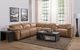 Flexsteel® Camden Dusty Taupe Leather Power Reclining Sectional with Custom Layout Options-2