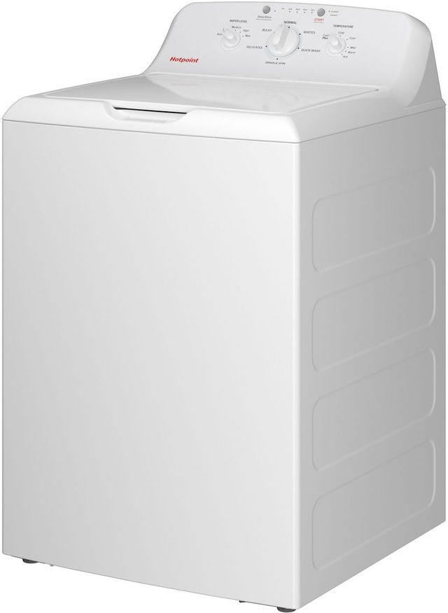 Hotpoint 4 Cu. Ft. White Agitator Top Load Washer with Stainless Steel Basket, Cold Plus and Water Level Control?-4