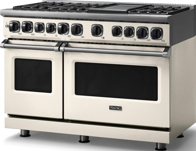 Viking® 7 Series 48'' Pure White Pro Style Dual Fuel Range with Griddle-3