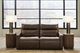 Benchcraft® ModZ 2-Piece Chocolate Small Spaced Power Reclining Sectional Loveseat-1