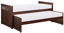 Mazin Furniture Rowe Cherry Twin/Twin Youth Captains Bed With Trundle-2