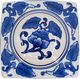 A & B Home Blue/White Hand Painted Canister-3