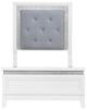 Liberty Furniture Reflections Gray/Pearl White/Rhinestone Twin Youth Upholstered Panel Bed-2