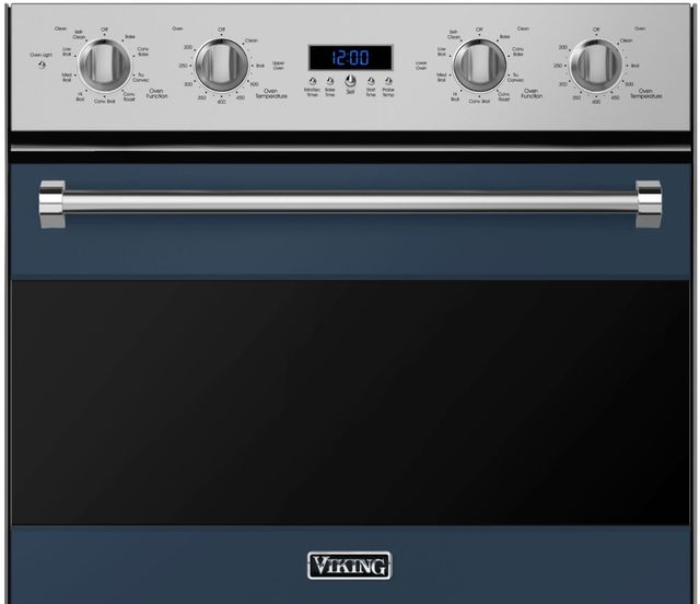 Viking® 3 Series 30" Slate Blue Double Electric Wall Oven-2