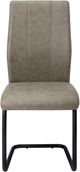Monarch Specialties Inc. 2-Piece Taupe Side Chair Set with Black Metal Bases-2