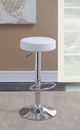 Coaster® Ramses Chrome/White Adjustable Bar Stool-1