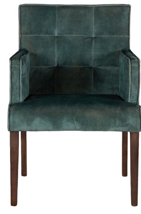 Home Trends & Design Madison Washed Green Arm Chair-2