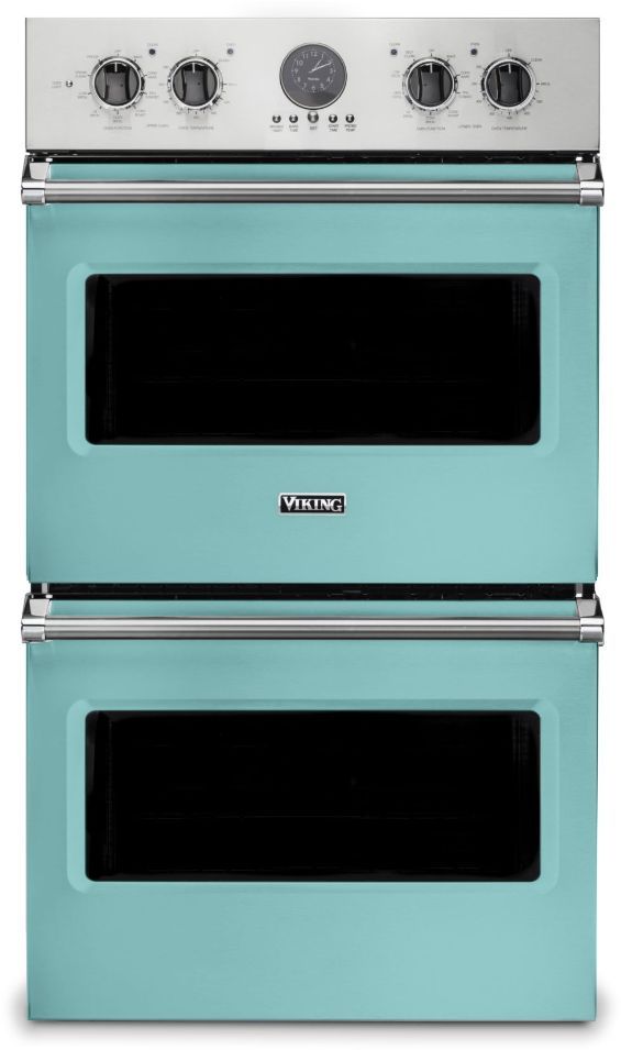 Viking® 5 Series 30" Bywater Blue Professional Built In Double Electric Premiere Wall Oven-0