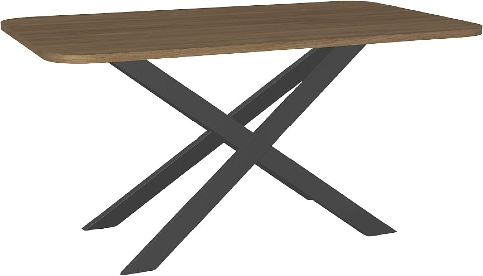 Amisco Customizable Ascencio 60" Rectangular Dining Table with Radius Corners and 1" Thermo Fused Laminate Top