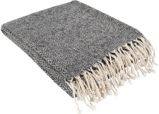 Surya Hamlet Medium Gray 50"x60" Throw Blanket-2