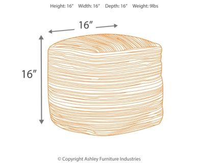 Signature Design by Ashley® Absalom Natural Pouf-1