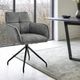Armen Living Noah Black/Charcoal Dining Arm Chair-1