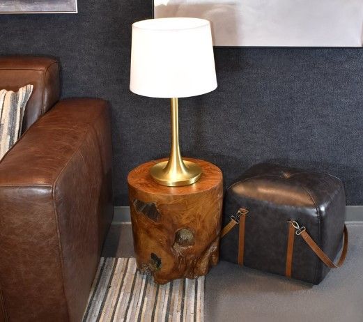 YHD Antique Copper 1-Light Portable Lamp-1