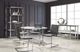 Mazin Furniture Jasmine Chrome/Gray Arm Dining Chair-4