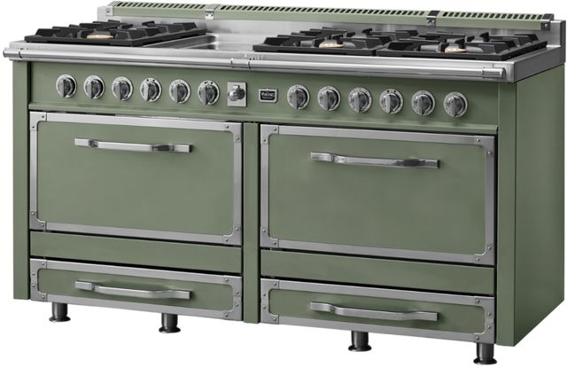 Viking® Tuscany 66” Eucalyptus Pro Style Dual Fuel Range with Griddle-2